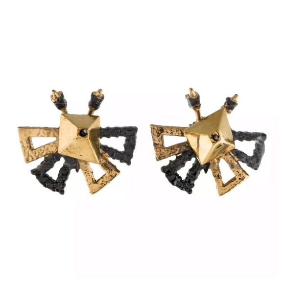 ALEXIS BITTAR Crystal Brutalist Butterfly Earrings - Picture 3 of 5